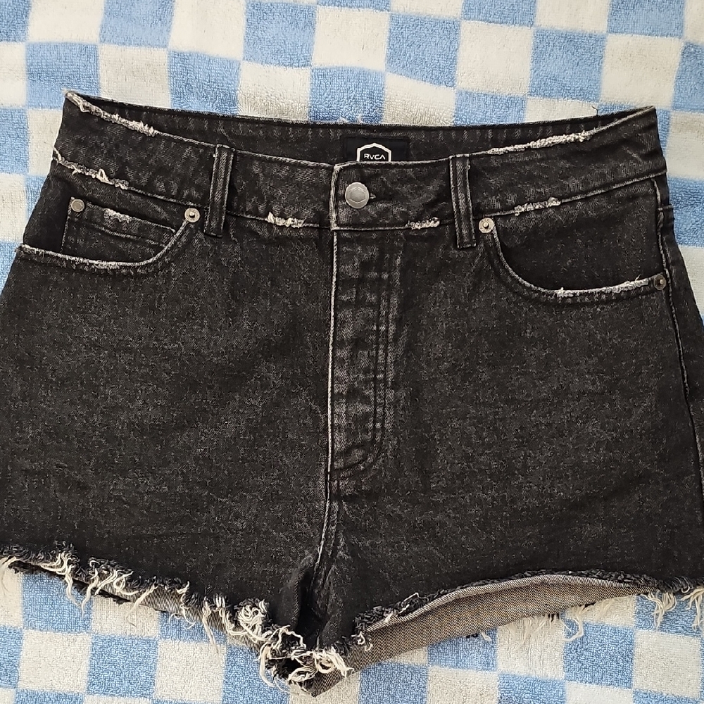 RVCA Women's Black Denim Shorts NWT